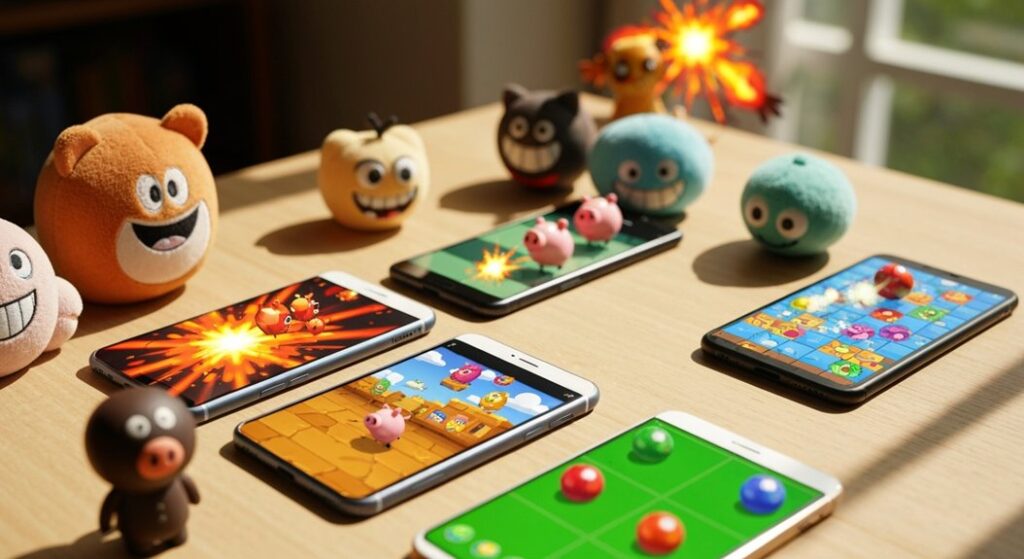 Mobile games like Angry Birds